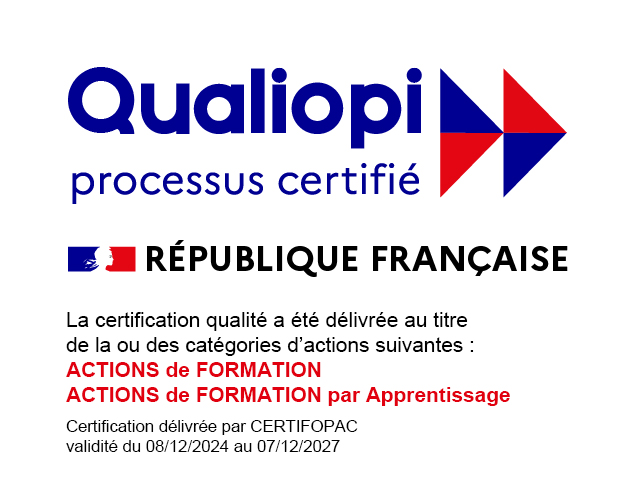 Logo Qualiopi avec la Marianne République Française, au format 300dpi